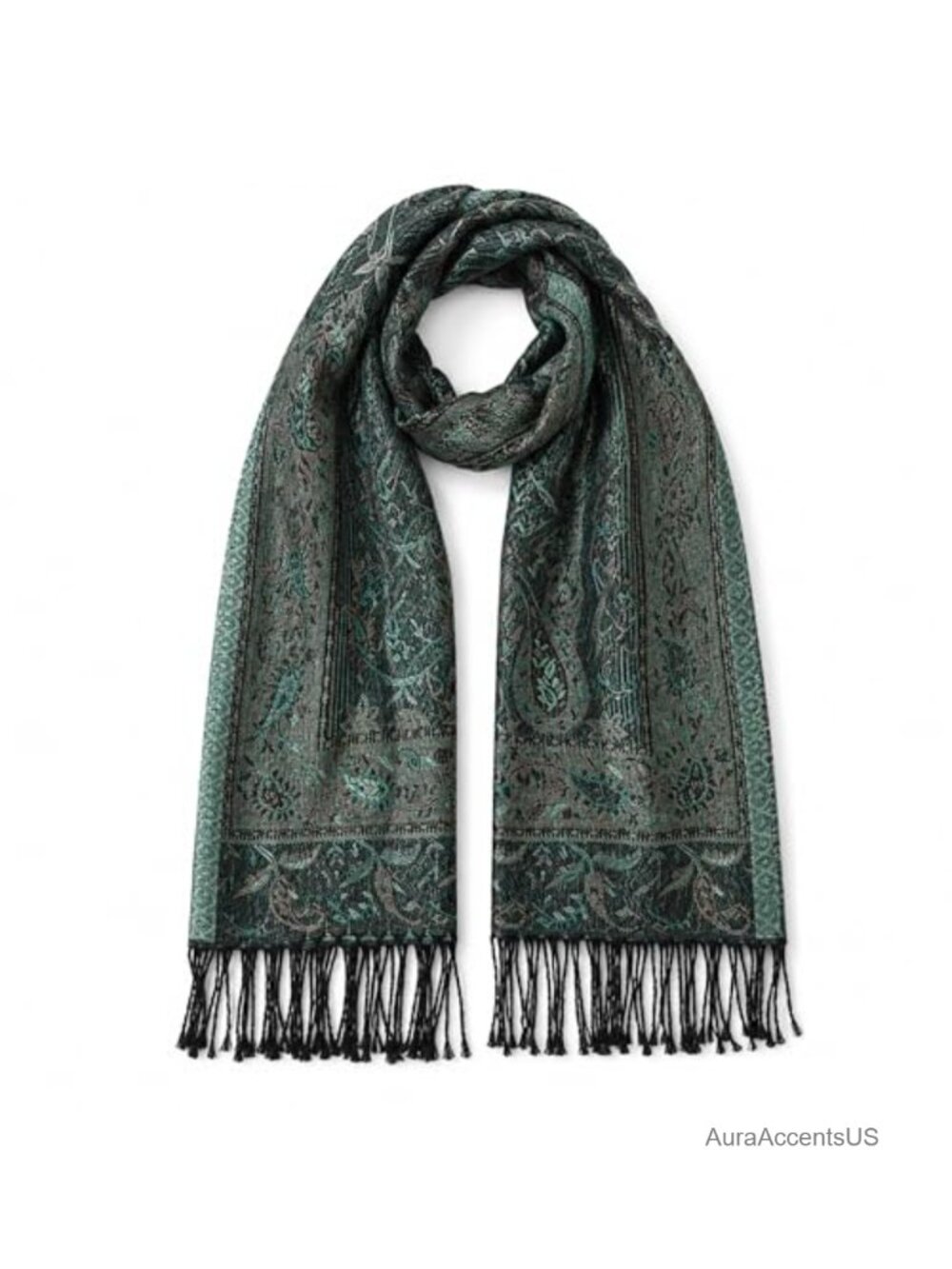 Soft Silky Pashmina Scarf Paisley Shawl Wrap